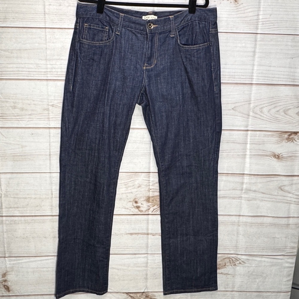 Cabi Jeans Womens 12 Dark Wash Straight Leg Denim Style 175 Indigo Blue
